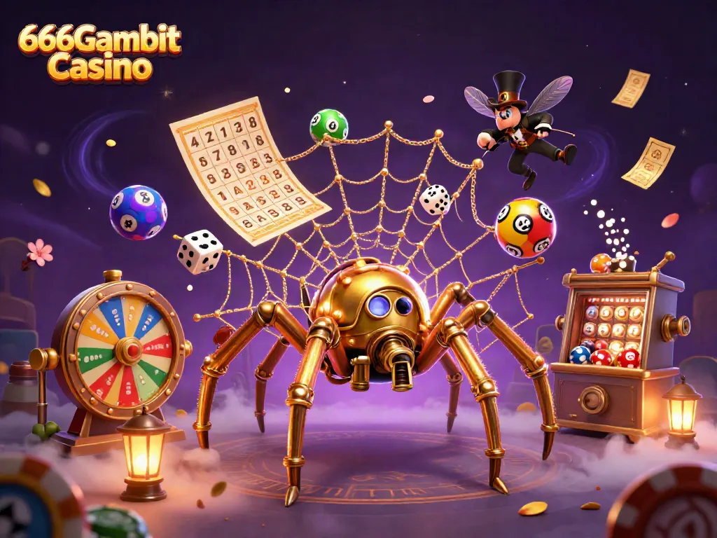 Jouez avec les bonus audacieux de 666Gambit Casino, entouré de jeux et de richesses.